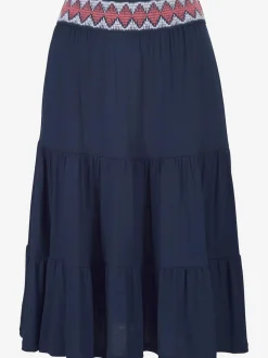 Jupe en jersey avec volants et ceinture élastique