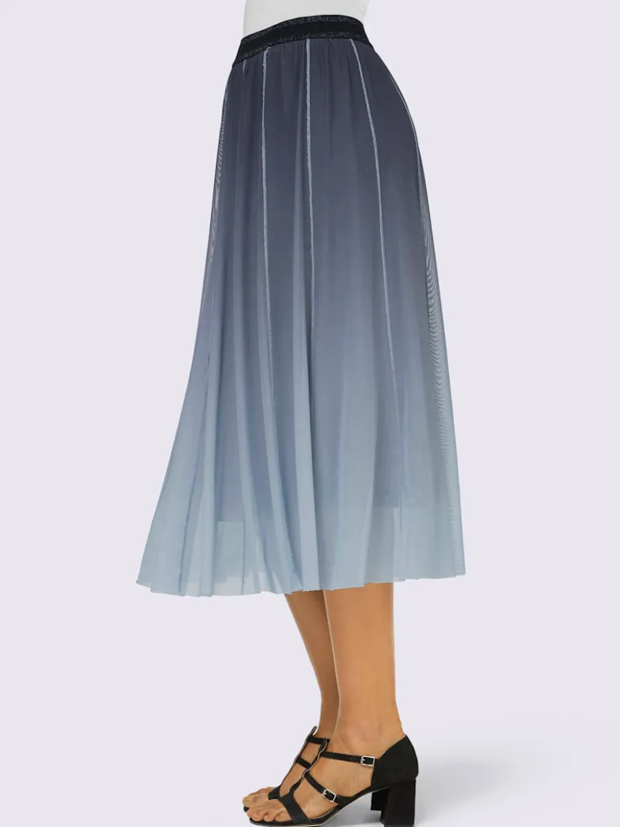 Jupe en mousseline avec ceinture élastique et panneaux évasés