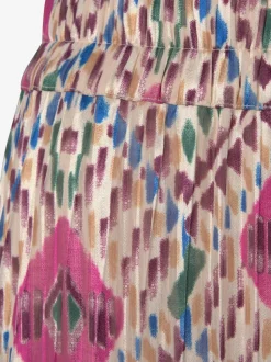 Jupe en mousseline à ceinture élastique avec doublure intérieure et imprimé géométrique