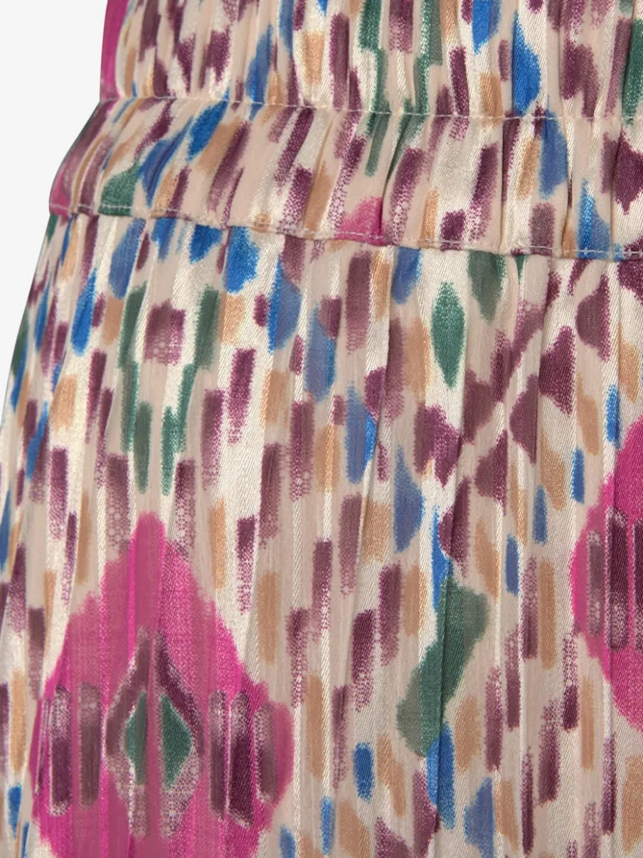 Jupe en mousseline à ceinture élastique avec doublure intérieure et imprimé géométrique