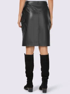 Jupe en synthétique avec poches cargo et ceinture gainante