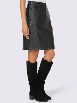 Jupe en synthétique avec poches cargo et ceinture gainante