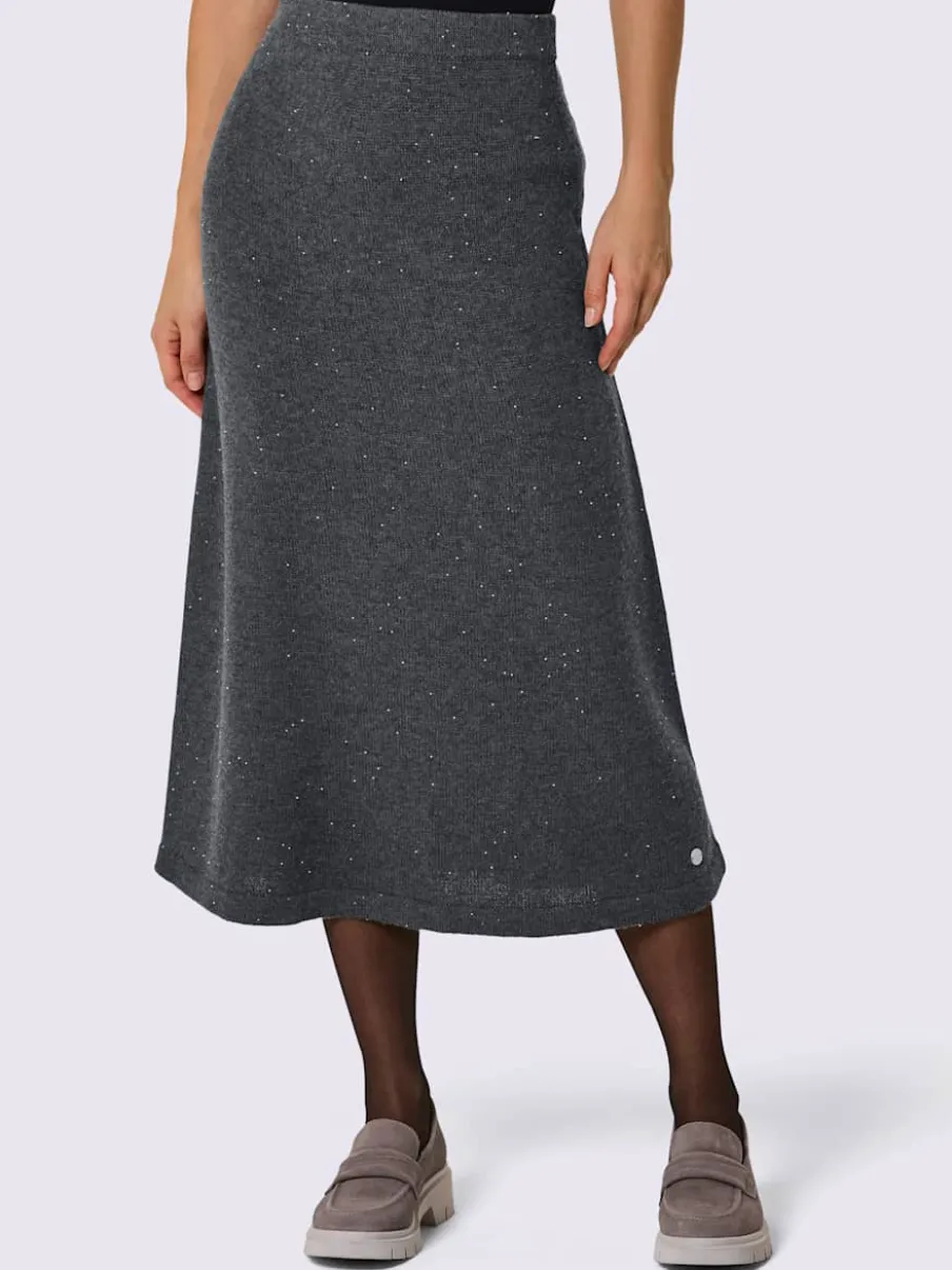 Jupe en tricot avec laine et cachemire