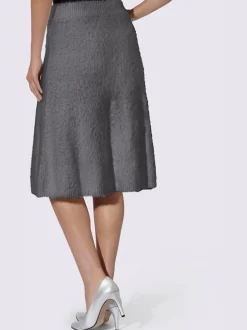 Jupe en tricot fil moelleux à poils longs