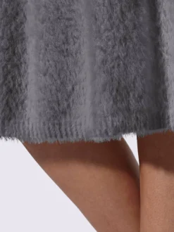 Jupe en tricot fil moelleux à poils longs