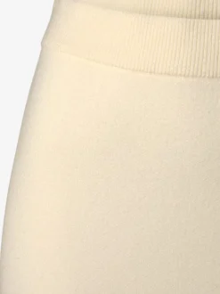 Jupe en tricot midi à bords-côtes avec ceinture élastique
