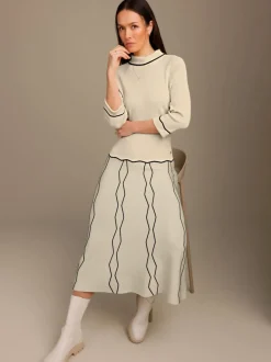 Jupe en tricot tricot fin élégant
