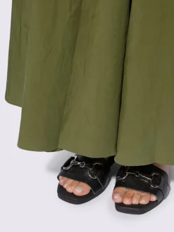 Jupe froissée en lyocell avec ceinture élastique confortable