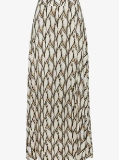 Jupe longue avec ceinture élastique et fente latérale éclaircissante
