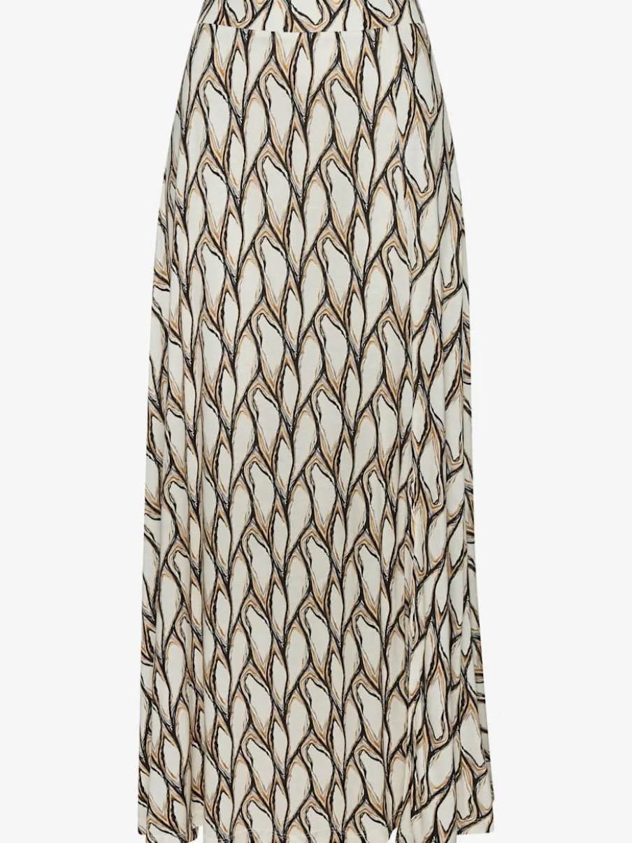 Jupe longue avec ceinture élastique et fente latérale éclaircissante