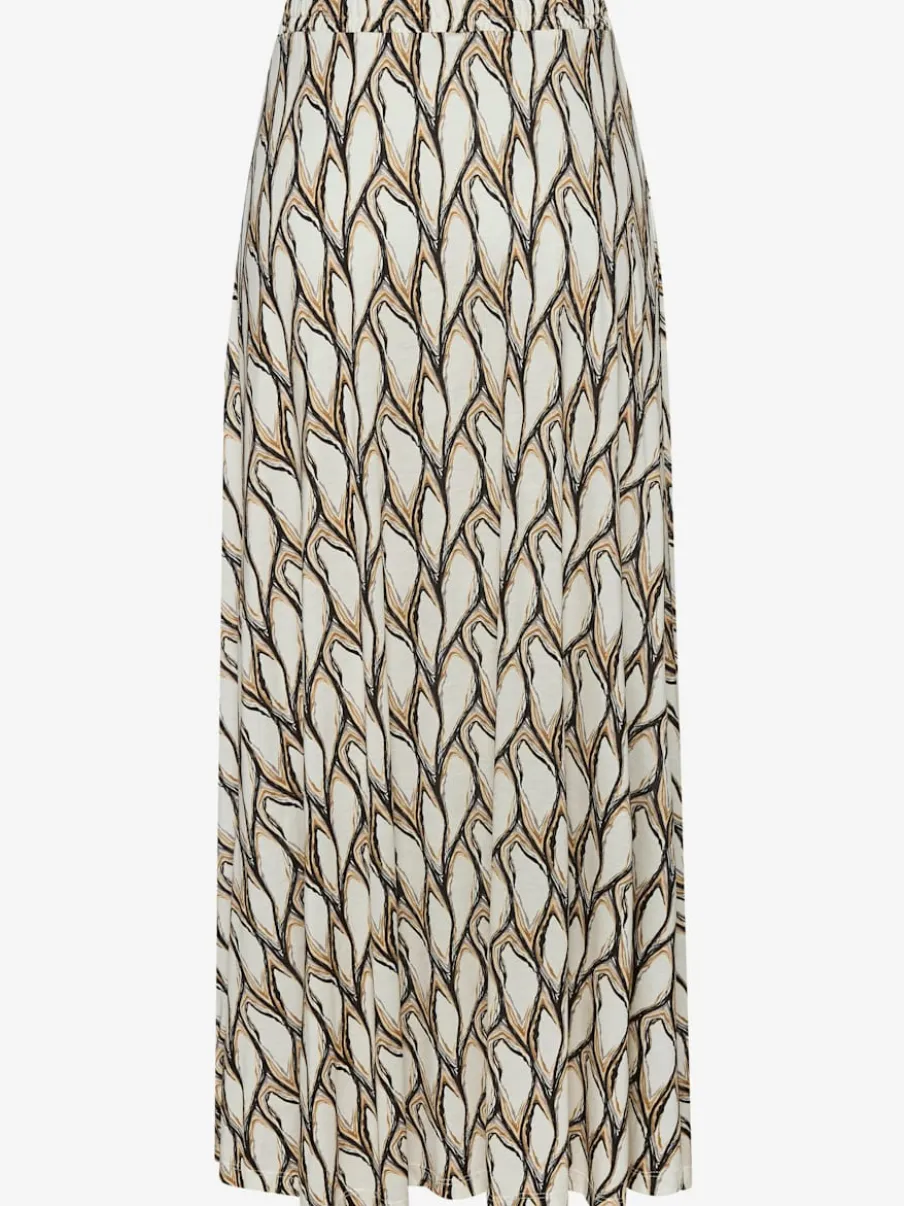 Jupe longue avec ceinture élastique et fente latérale éclaircissante