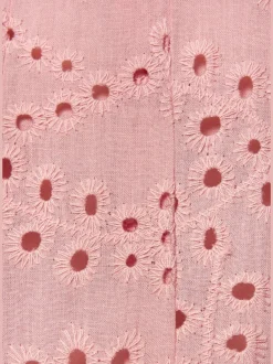 Jupe longue d'été à broderie ajourée avec plis flatteurs