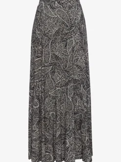 Jupe longue en jersey avec ceinture smockée et imprimé floral