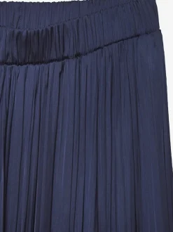 Jupe longue plissée avec ceinture élastique et ourlet droit