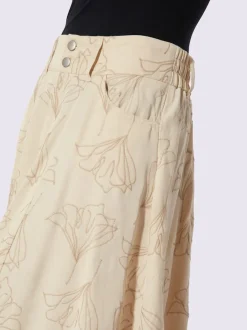 Jupe à panneaux avec broderie et poches arrondies
