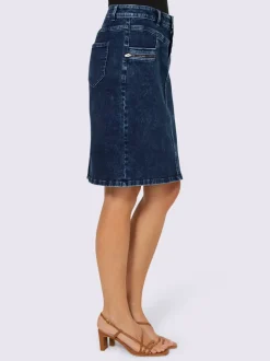 Jupes en jean avec poches et glissière pratique