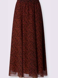 Jupe évasée joli motif léopard