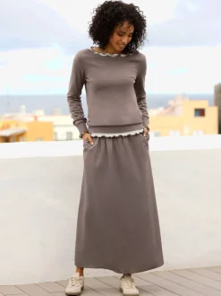 Jupe évasée qualité tissée