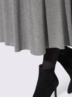 Jupe évasée tricot côtelé