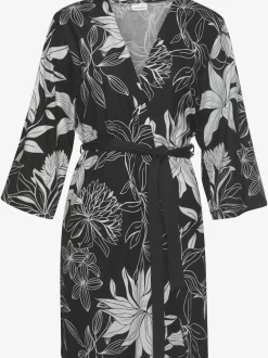 Kimono court à imprimé floral