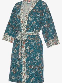 Kimono peignoir fantaisie avec imprimé floral