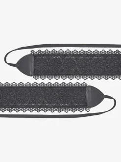 Large ceinture avec broderie et dentelle tendance