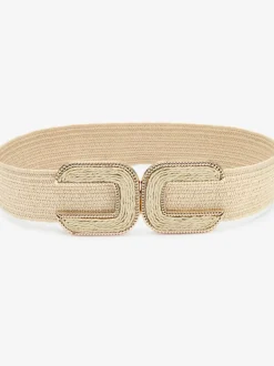 Large ceinture élastique avec boucle décorative
