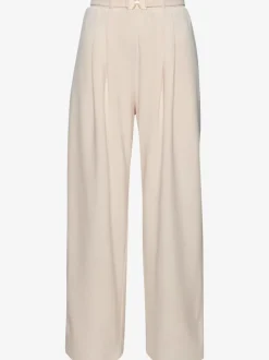 Large pantalon en tissu avec détail décoratif à la ceinture