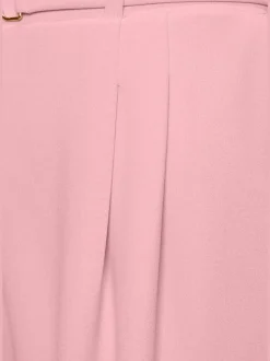 Large pantalon en tissu avec détail décoratif à la ceinture