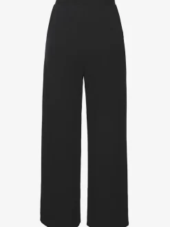 Large pantalon en tissu avec détail décoratif à la ceinture