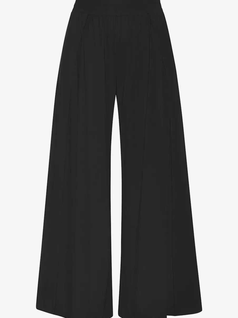 Large sarouel doux avec ceinture élastique fluide et chevauchants