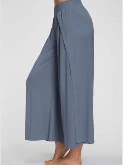 Large sarouel doux avec ceinture élastique fluide et chevauchants