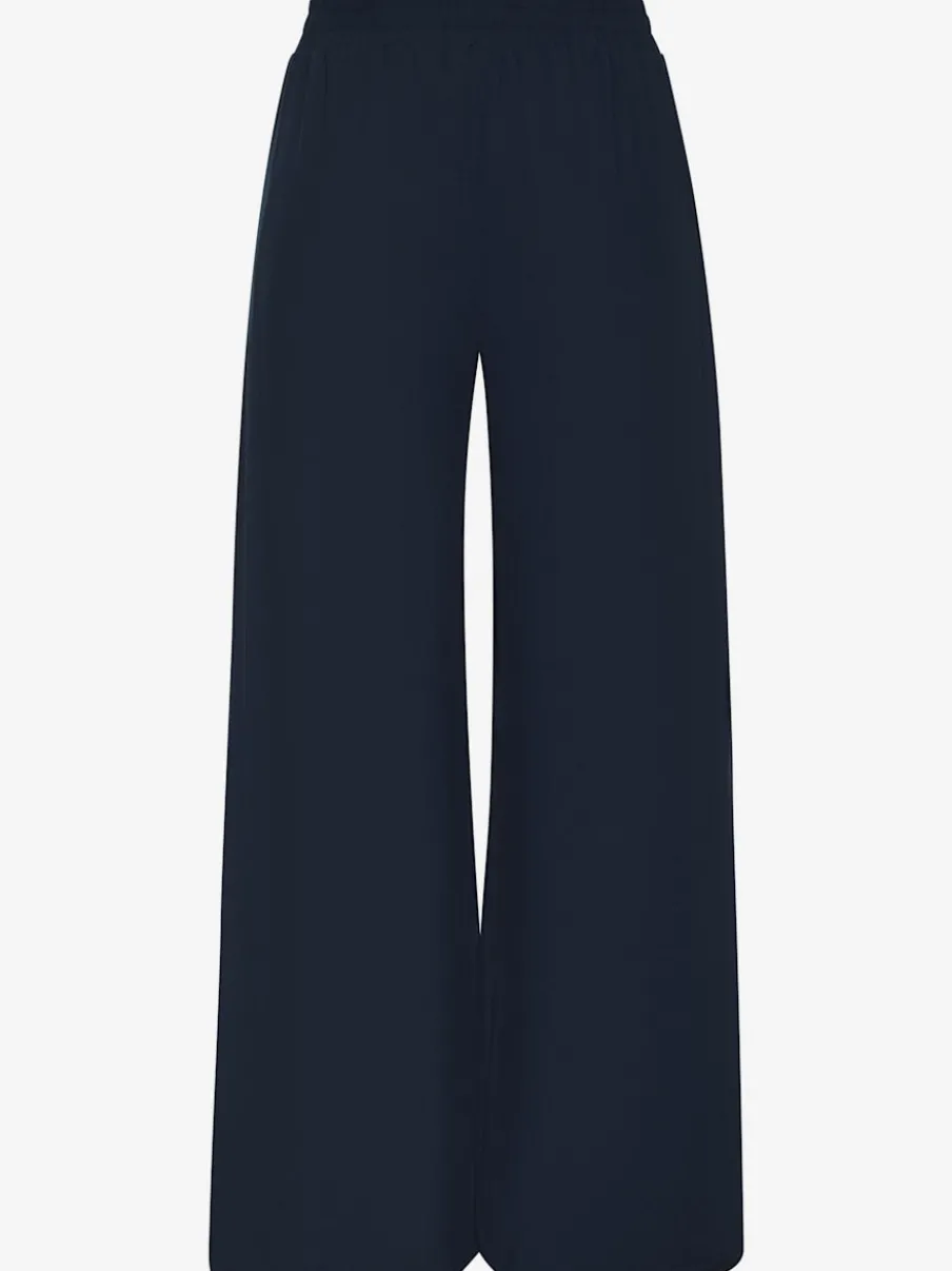 Large sarouel doux avec ceinture élastique fluide et chevauchants