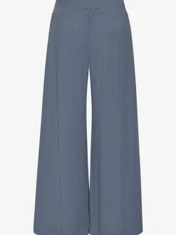 Large sarouel doux avec ceinture élastique fluide et chevauchants
