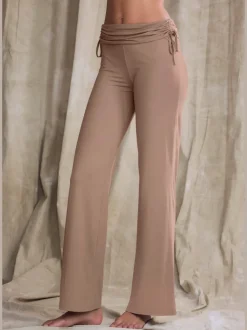 Legging avec jambes évasées doux et fluide à la taille