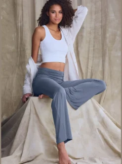 Legging avec jambes évasées doux et fluide à la taille