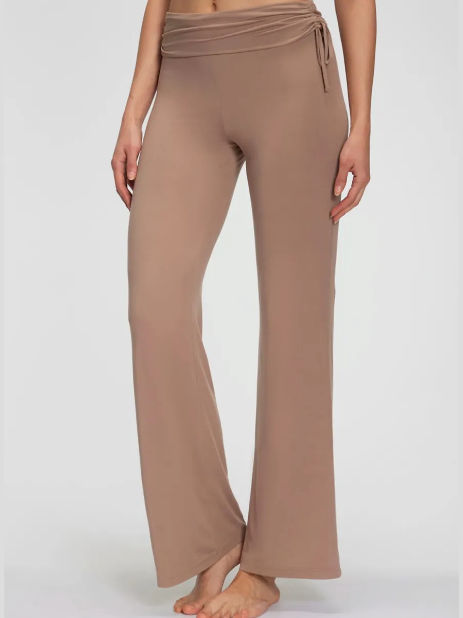 Legging avec jambes évasées doux et fluide à la taille