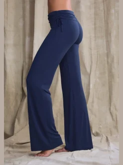 Legging avec jambes évasées et ceinture à revers