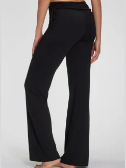 Legging avec jambes évasées et ceinture à revers