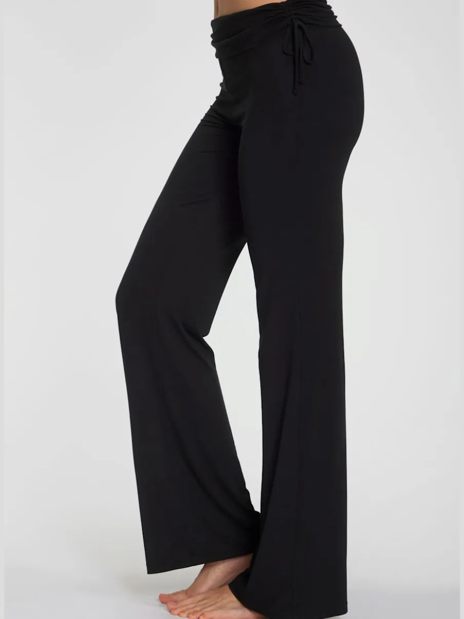 Legging avec jambes évasées et ceinture à revers