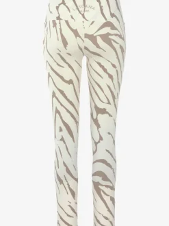 Legging avec motif zèbre et ceinture extra-large en coton extensible