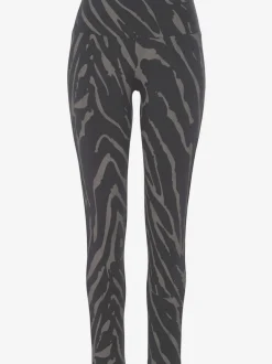 Legging avec motif zèbre et ceinture extra-large en coton extensible