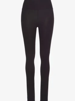 Legging confortable avec large bord-côte en coton et élasthanne