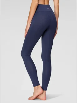 Legging confortable avec large bord-côte en coton et élasthanne