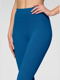 Legging confortable avec large bord-côte en coton et élasthanne