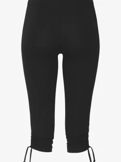 Legging corsaire ajusté avec ceinture élastique et coulisses latérales