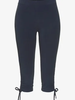 Legging corsaire ajusté avec ceinture élastique et coulisses latérales