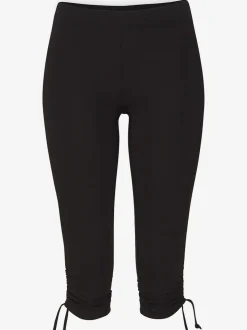Legging corsaire ajusté avec ceinture élastique et coulisses latérales