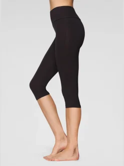 Legging corsaire avec bords-côtes et coupe élasticisée