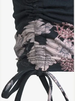 Legging corsaire en jersey avec imprimé floral et ceinture élastique